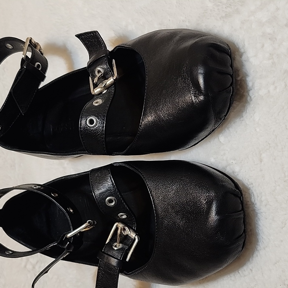 Ba&sh Canya Ballerina Black Leather Ankle Strap Ballet Flats Loafers Shoes Sz 7 - Picture 6 of 16